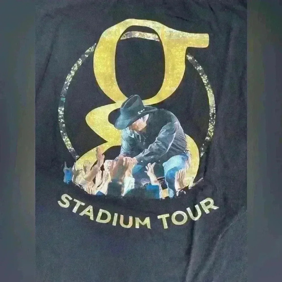 Garth Brooks Stadium Tour Hanes Mens Cotton Black T-Shirt Concert Tee Shirt XL - Picture 3 of 7
